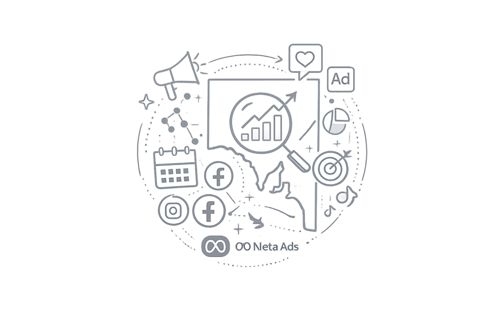 Structured social media marketing approach illustration for Adelaide business growth